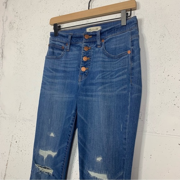 Madewell Cali Demi Boot Distressed Denim Jeans Size 25 - Picture 2 of 9